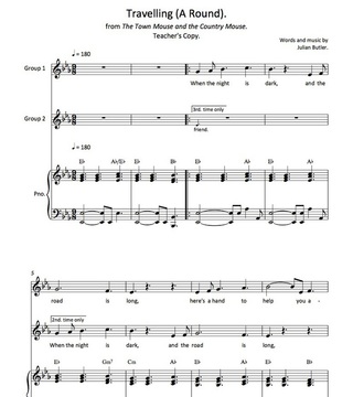 Sheet Music for the Song, 