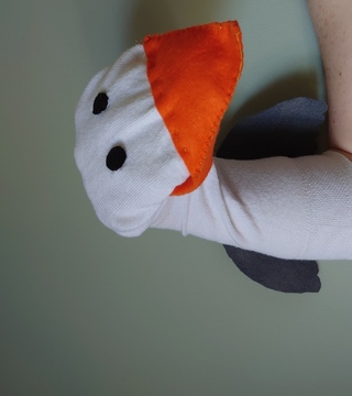 Squawking Seagull Sock Puppet