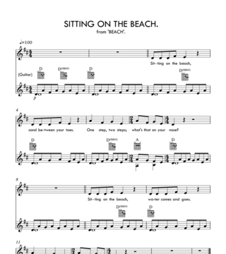 Sheet Music for Beach - Sitting on the Beach